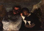 Honore  Daumier Crispin and Scapin oil on canvas